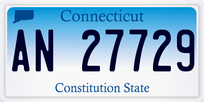 CT license plate AN27729