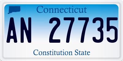 CT license plate AN27735
