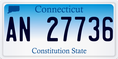 CT license plate AN27736