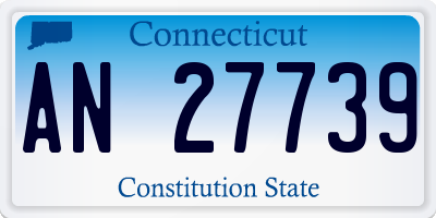 CT license plate AN27739