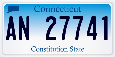 CT license plate AN27741