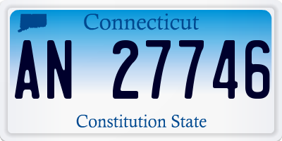 CT license plate AN27746