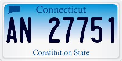 CT license plate AN27751