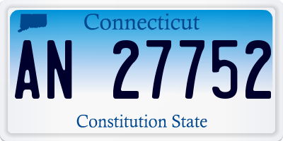 CT license plate AN27752