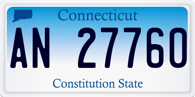 CT license plate AN27760