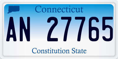 CT license plate AN27765