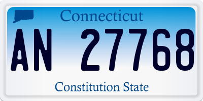 CT license plate AN27768