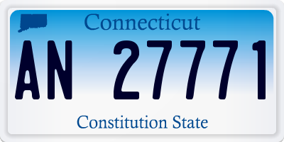 CT license plate AN27771