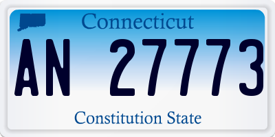 CT license plate AN27773
