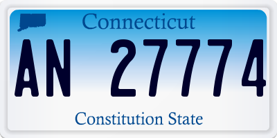 CT license plate AN27774