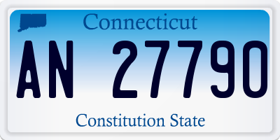 CT license plate AN27790