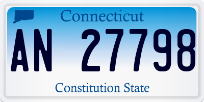 CT license plate AN27798