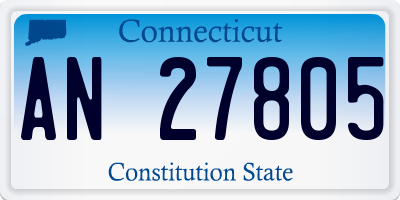 CT license plate AN27805
