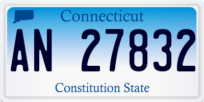 CT license plate AN27832