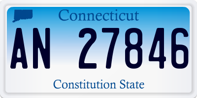 CT license plate AN27846