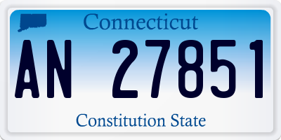 CT license plate AN27851