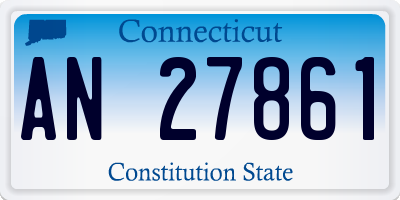 CT license plate AN27861