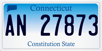CT license plate AN27873