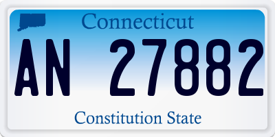 CT license plate AN27882