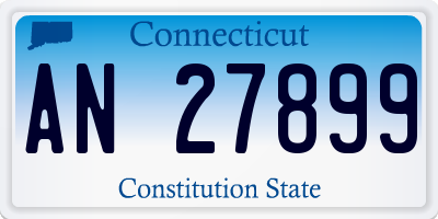 CT license plate AN27899