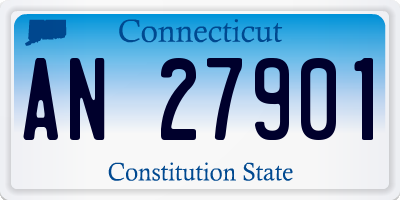 CT license plate AN27901
