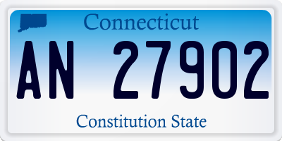 CT license plate AN27902