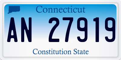 CT license plate AN27919