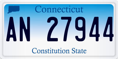 CT license plate AN27944
