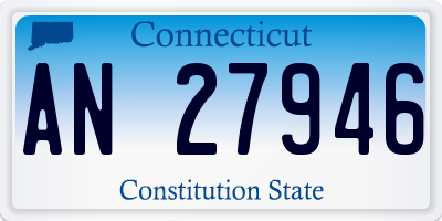 CT license plate AN27946