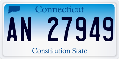 CT license plate AN27949