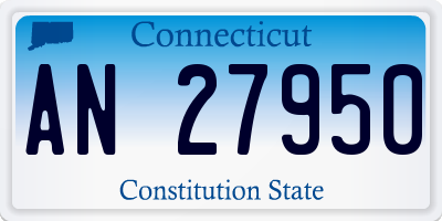 CT license plate AN27950