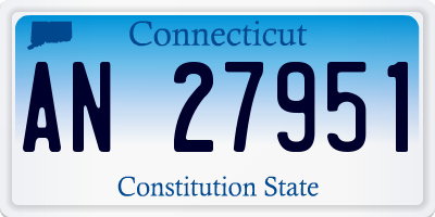 CT license plate AN27951