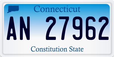 CT license plate AN27962