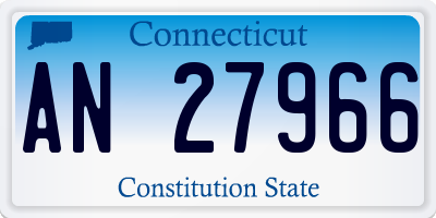 CT license plate AN27966