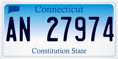 CT license plate AN27974