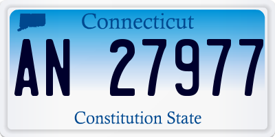 CT license plate AN27977