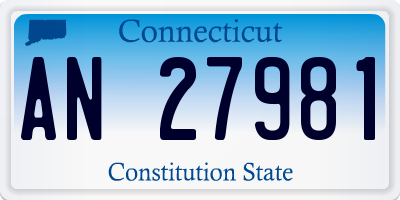 CT license plate AN27981
