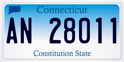 CT license plate AN28011