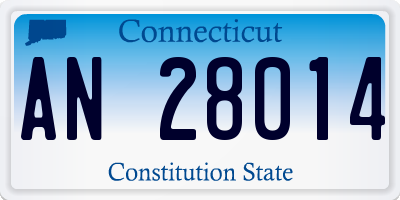 CT license plate AN28014