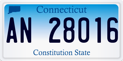 CT license plate AN28016