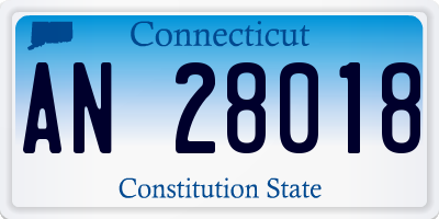 CT license plate AN28018