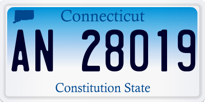 CT license plate AN28019