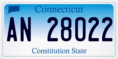 CT license plate AN28022