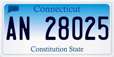 CT license plate AN28025
