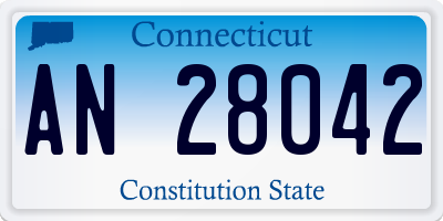 CT license plate AN28042