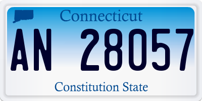 CT license plate AN28057