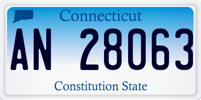 CT license plate AN28063