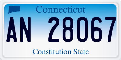 CT license plate AN28067