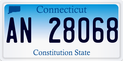 CT license plate AN28068