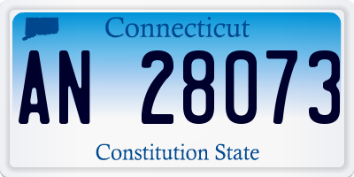 CT license plate AN28073
